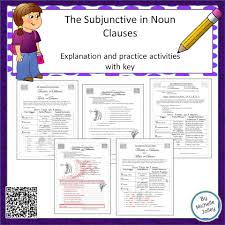 Students Review The Causes Of The Subjunctive In Noun Clauses And Examine The Formula That Characterizes Most Sentences In Th Nouns Subjunctive Spanish Clause