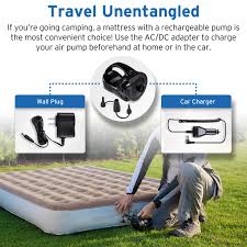 Etekcity Air Mattress Upgraded Queen Size Camping Inflatable Airbed Blow Up Mattress Raised Air B Air Mattress Camping Hiking Sleeping Bags Inflatable Mattress