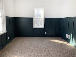 Painting a room with chair rail is an opportunity to use your imagination by separating different colors on the same wall. Adding A Rich Toned Board And Batten To A Bedroom Chris Loves Julia