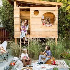 That should keep them busy for at least 20 minutes so you can hide out in there with. An Outdoor Play Space Is The Warm Weather Antidote To A Messy House Here S How One Southern California Fam Backyard For Kids Backyard Fort Outdoor Play Spaces