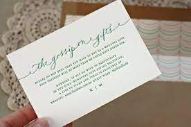 Bespoke Press Katie Mark Wedding Stationery Wedding Card Wordings Wedding Registry Wording Gift Registry Cards