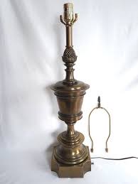 Vintage Solid Brass Stiffel Neoclassical Trophy Urn Table Lamp Pineapple Heavy 3 Way Dresser Desk Retro Lamp W Harp F Retro Lamp Vintage Lamps Glass Lamp Shade