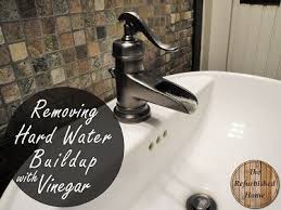 Removing Hard Water Buildup With Vinegar Hard Water Stain Remover Hard Water Buildup Hard Water Remover