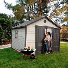 Lifetime 11 Ft X 13 5 Ft Outdoor Storage Shed Building Outdoor Storage Sheds Shed Storage Garden Storage Shed
