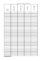 Classroom Behavior Tally Chart