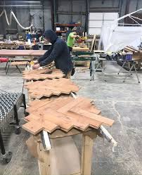 The furniture maker was very responsive to all my requests regarding wood, size and stain and shipped within the estimated time. Chevron Desk Top Custom Office Furniture Custom Desk Made Near Me Olathe Ks Custom Furniture Maker Custom Office Furniture Custom Furniture Furniture