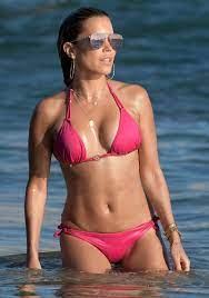 Sylvie Meis Wet Cameltoe in a Hot Pink Bikini 
