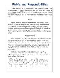 Rights And Responsibilities Reading Comprehension And Sorting Activity In 2020 Rights And Responsibilities Persuasive Writing Prompts Reading Comprehension