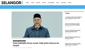 Maybe you would like to learn more about one of these? Mufti Selangor Solat Aidiladha Hanya Sunat Tidak Perlu Berpusu Ke Masjid Media