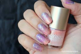 Nail Art Peach And Lilac Stamped Gradient Manicure 26 Great Nail Art Ideas Polished Polyglot
