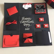 You may stick 3inch*2inch photo inside, draw, design and write by your own. Valentine Explosion Box In Black Red And Silver Design Craft Others On Carousell Valentines Diy Diy Valentines Gifts Diy Gifts For Him