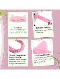 What is the best ear cleaning solution for cats? Buy Cat Ears Headbands Teenitor Elastic Women S Lovely Etti Hair Band Wash Face Spa Headband Washable Facial Band Makeup Wrap Headbands Christmas Gift Fits All Head Sizes Online Topofstyle