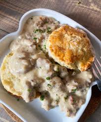 Image result for sausage gravy biscuits