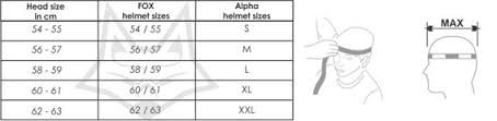 61 Qualified Fox Helmet Sizing Chart