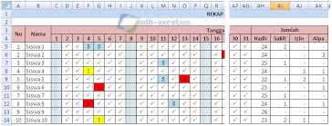 Cara membuat rekap absen di excel. Membuat Rekap Absensi Siswa Bulanan Dalam Excel Adhe Pradiptha