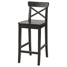 Shop black and white checked seat cushions from pottery barn. Ingolf Bar Stool With Backrest Brown Black 243 4 63 Cm Ikea
