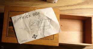 Vintage Wooden Japanese Puzzle Box Spring Loaded Secret Drawer Stash Box 1794655290