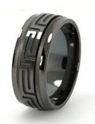 Mens Solid Sterling Silver Black Rhodium Plated Versace Style Spinning Wedding Band Size 9 9 5 10 10 5 11 11 5 Mens Jewelry Rings For Men Versace Jewelry