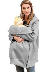 Sweet Mommy Longline Zipped Maternity Hoodie With Baby Pouch Mokugray F Buy Online In Angola At Angola Desertcart Com Productid 40178189