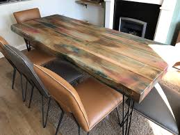 Let's start building your table with our do it. Hand Crafted Wooden Dining Table With Black Hair Pin Legs Matching Bench Available In Multiple Sizes Buy Online In Cayman Islands At Cayman Desertcart Com Productid 208431618