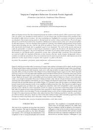 Pliant is part of the word compliance, and it compliance meaning in english, compliance definitions, synonyms of compliance, definition of compliance, compliance translate in english. Pdf Taxpayers Compliance Behaviour Economic Factors Approach Mohd Hizam Hanafiah Academia Edu