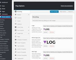 Theme Options panel in WordPress dashboard