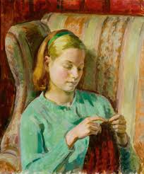 But there is one key. Girl Knitting Portrait Of Felicia The Artist S Younger Daughter Henry Lamb Wikioo Org The Encyclopedia Of Fine Arts