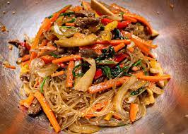 In a pot, put 6 cups of water and add 120 grams of dangmyeon noodles. The Best Japchae Recipe Korean Glass Noodle Stir Fry ìž¡ì±„ Ahnesty