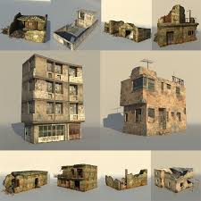 Suggest as a translation of destroyed houses copy 3d Middle East Destroyed Houses Collection For Game