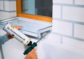 Fertigstellung der montierten fensterbank nach abbinden der verklebung sollte die fensterbank seitlich zum mauerwerk mit einem Fensterbanke An Wdvs Fassaden Bauhandwerk