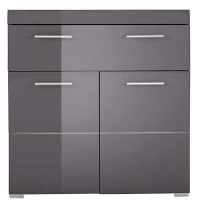 Wählen sie die kategorie aus, in der sie suchen möchten. Badschrank Kommode Grau Hochglanz Unterschrank 73x 80 Cm Badezimmer Mobel Amanda Ebay