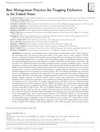 Not looking for pest control services in topeka, ks? Pdf Best Management Practices For Trapping Furbearers In The United States