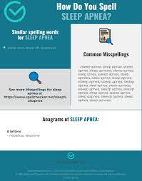 In low doses, it causes mild sedation. Correct Spelling For Sleep Apnea Infographic Spellchecker Net