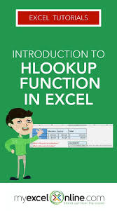 Hlookup Function In Excel Myexcelonline Excel Tutorials Microsoft Excel Excel Shortcuts