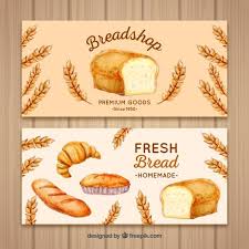 Download Bakery Banners In Watercolor Style For Free Food Graphic Design Bakery Logo Design Instagram Grid Design