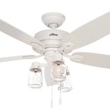 Harbor breeze coastal breeze white ceiling fan 52 inch led light 0883788. Hunter Crown Canyon 52 In Indoor Fresh White Ceiling Fan 53361 The Home Depot White Ceiling Fan Ceiling Fan Farmhouse Style Ceiling Fan