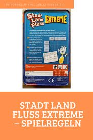 Hier Findet Ihr Die Spielregeln Fur Das Spiel Stadt Land Fluss Extreme Von Schmidt Spiele Stadt Land Fluss Stadt Land Und Schmidt Spiele