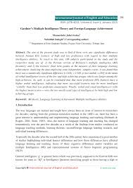 Mala, problem, sort out, complete, equipped, problems?, bullet on. Pdf International Journal Of English And Education Gardner S Multiple Intelligence Theory And Foreign Language Achievement