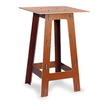 Klappstuhl aus stahl mit akazienholz für drinnen und draußen. Leichter Stehtisch Werkhaus Online Shop