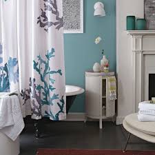 Coral Reef Shower Curtain Teal Bathroom Decor Gray Bathroom Decor Turquoise Bathroom Decor