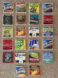 Diy Six Pack Beer Coasters Beer Coasters Diy Beer Crafts Diy Beer