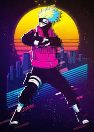 Kakashi Poster By 80sretro Displate In 2021 Wallpaper Naruto Shippuden Anime Naruto Best Naruto Wallpapers
