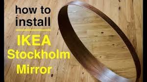 Ikea krabb home living room bedroom wall mountable mirror with brackets 44x40 cm. How To Install Ikea Stockholm Mirror Youtube