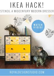 Lea the bedroom people &. Ikea Hack How To Stencil A Modern Mid Century Dresser For Kids Room Royal Design Studio Stencils