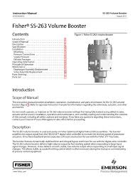 Simplified sectional view of trip valve upper diaphragm exhaust port restriction port a port b port d port e plug assemblies port f po. Fisher Ss 263 Volume Booster Manualzz