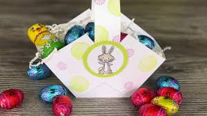 Schiebe oder lamellenkarte youtube schiebekarte / lamellenkarte selber basteln | verschiedenes schiebekarten basteln im kidsweb.de jsj s. Osterkorbchen Basteln Mit Stampin Up Ideal Fur Kinder Osterdeko Selber Basteln Aus Papier Youtube