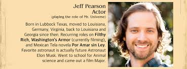 Hey guys! Meet Jeff Pearson! He'll be playing multiple roles in our  upcoming film "The Wheel of Heaven", but his main title role is Mr.  Universe. We're SUPER excited to be working