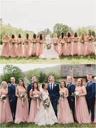 Blush Farm Wedding In The Smokies Bridal Parties Pictures Wedding Bridesmaids Dresses Blue Bridesmaid
