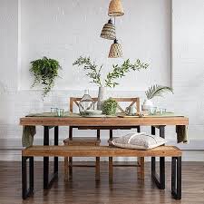 Shows like hgtv's fixer upper showcase this nurturing style in all it's comforting glory doesn't come with chairs or bench. Standford Industrial Reclaimed Wood Bench Modish Living