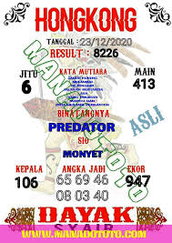 Syair Bocoran Prediksi Hongkong 23 Desember 2020 Dede Sydney